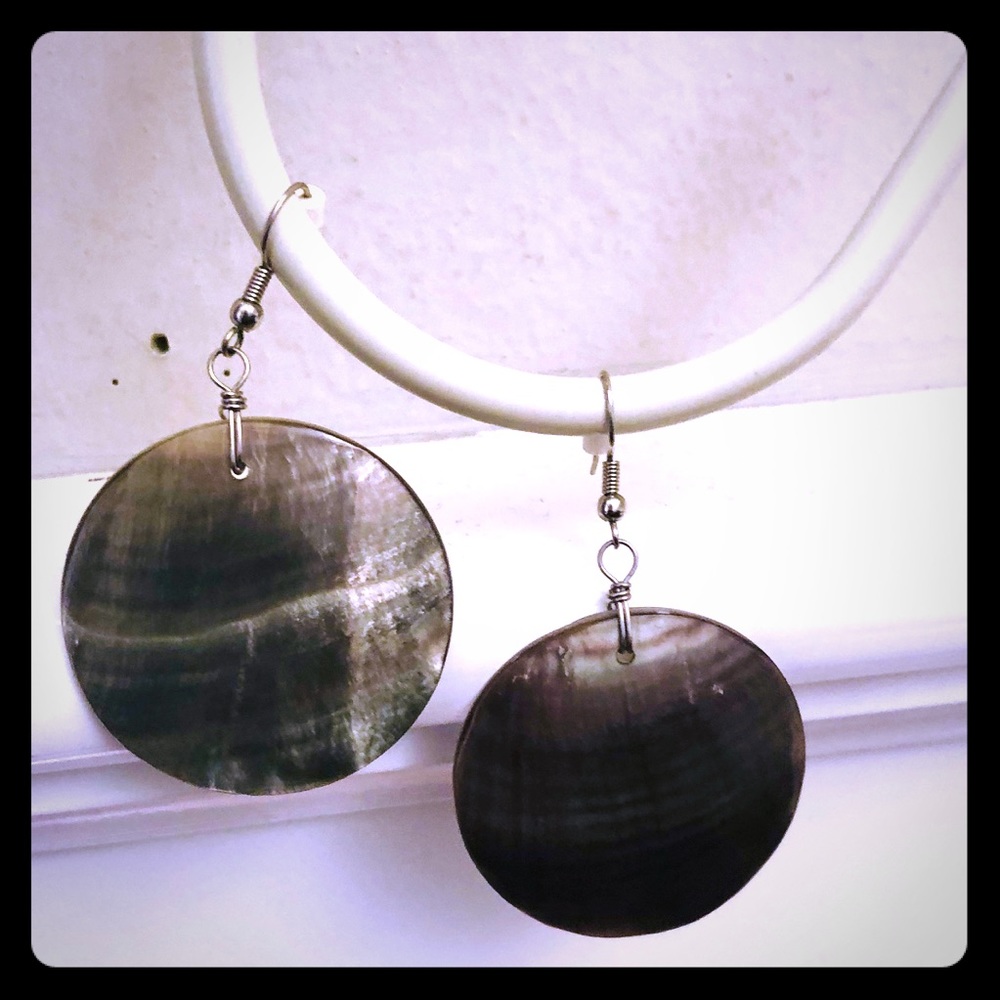 Mother of Pearl Sterling Silver Dangle Earrings